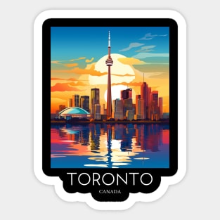 A Pop Art Travel Print of Toronto - Canada Sticker